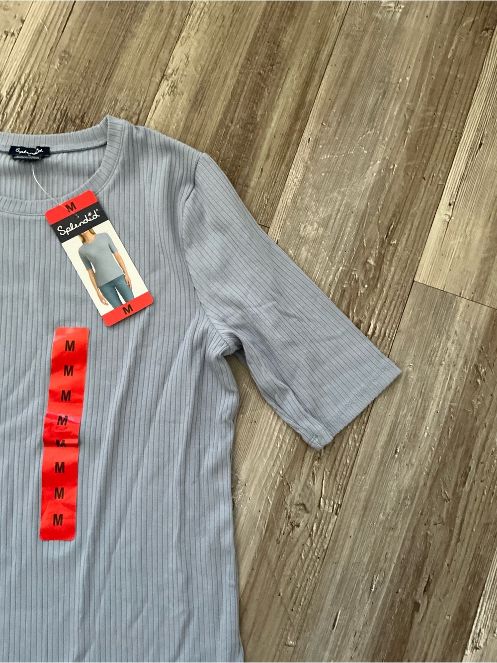 Splendid Ribbed Short Sleeve Tee - Picture 3 of 8